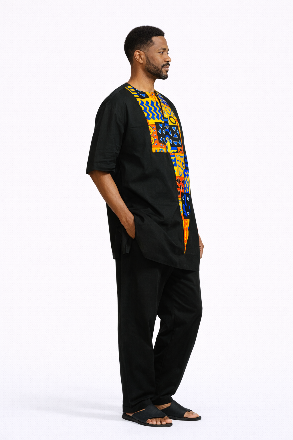 Jake - Set de Pantalón y Camisa Patchwork Africano