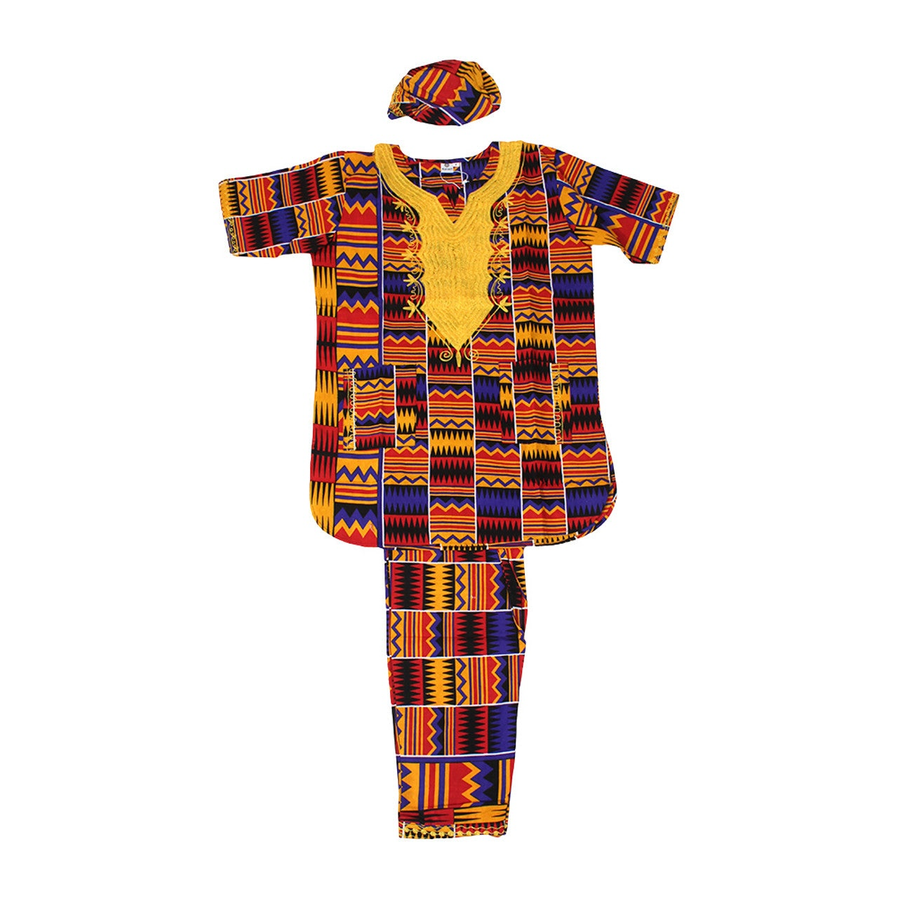 Tariq - Set de Pantalón y Camisa Kente Bordado
