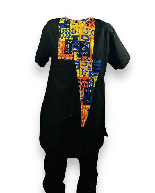 Jake - Set de Pantalón y Camisa Patchwork Africano