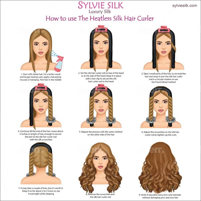 Tiara para rizar el cabello sin calor