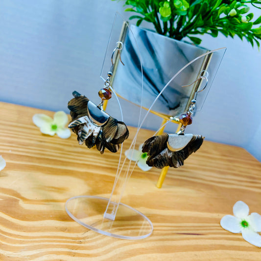 Gianna Afro Silver Earrings