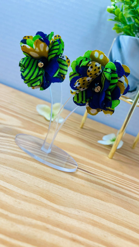 Isa Green Afro Earrings