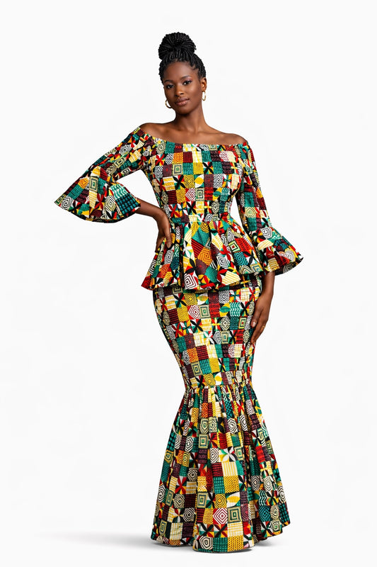 Render - Set Elástico Afro de 2 Piezas