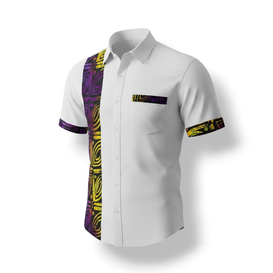 Camisa Darren – Blanco & Batik