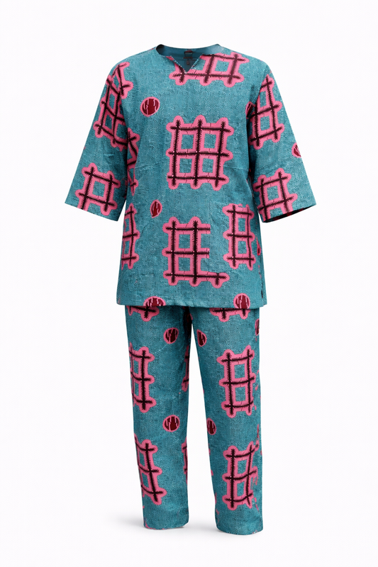 Kwame – Conjunto Africano para Hombre (Camisa y Pantalón)