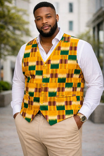 Chaleco Afro Contemporáneo Kente