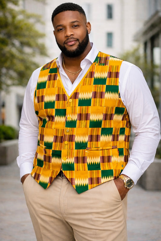 Chaleco Afro Contemporáneo Kente