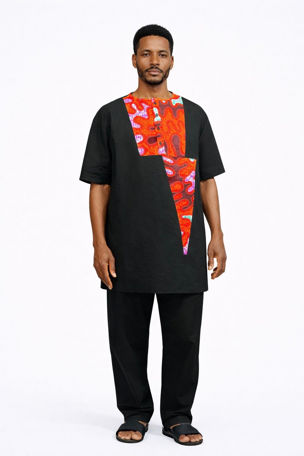 Kha - Set de Pantalón y Camisa Patchwork Africano