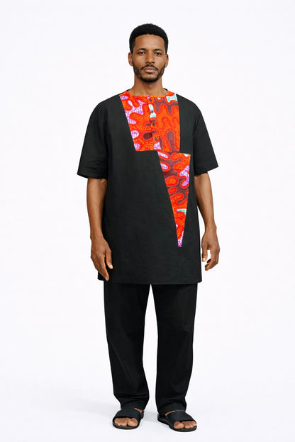 Kha - Set de Pantalón y Camisa Patchwork Africano