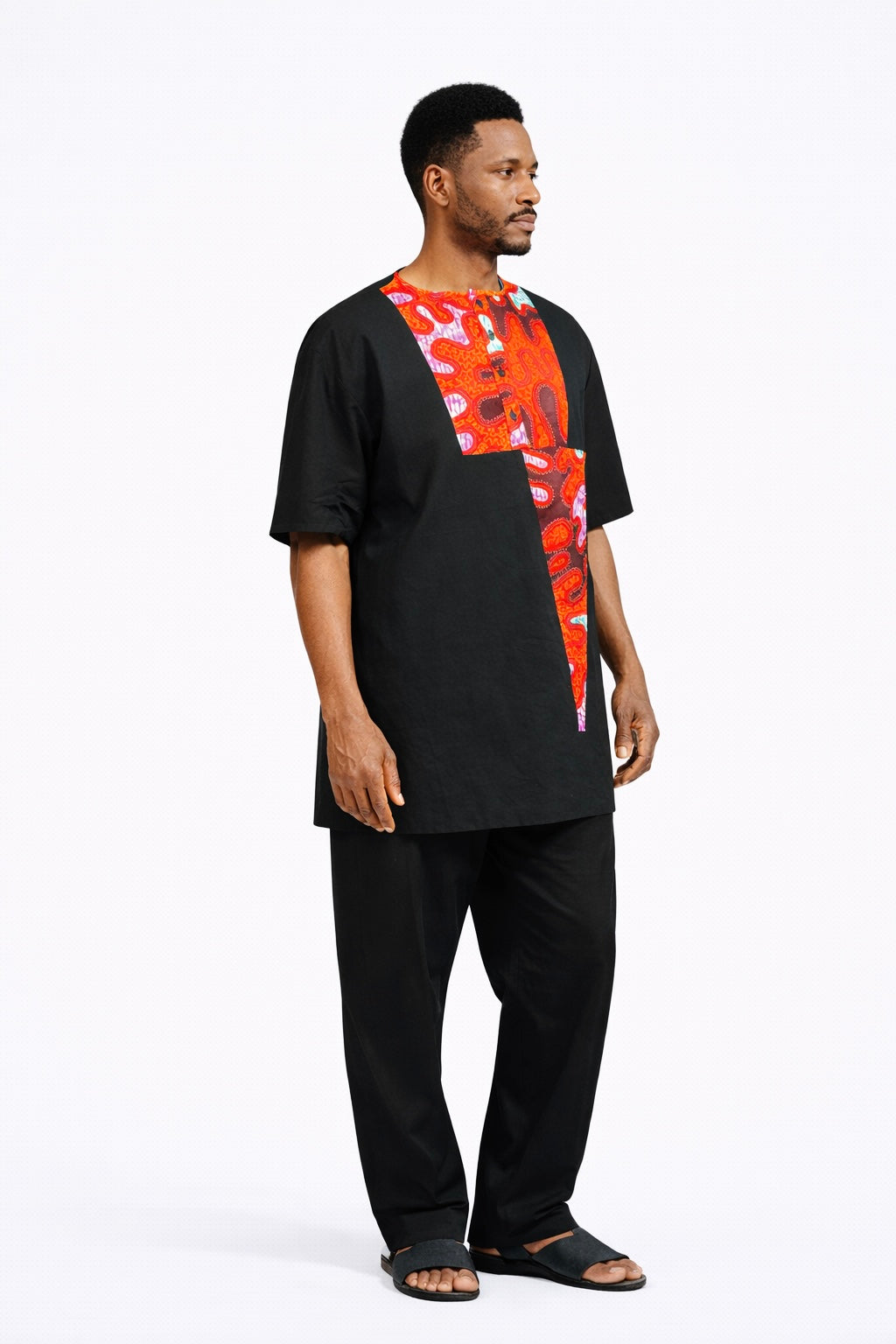 Kha - Set de Pantalón y Camisa Patchwork Africano