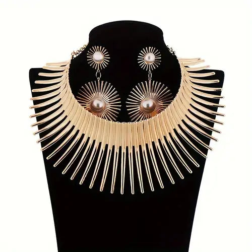 African Choker Gold Set