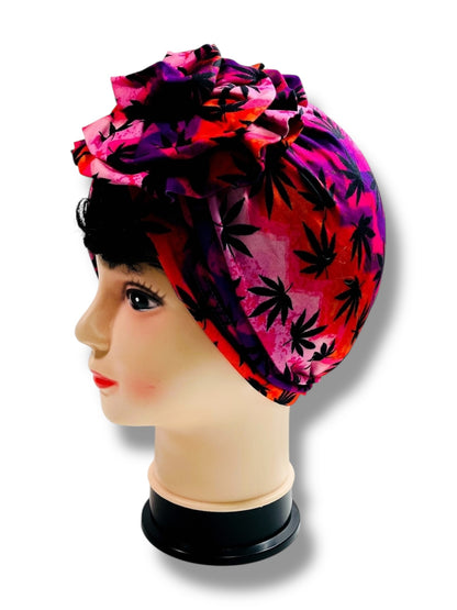 Turbante Pre-Amarrado con Flor
