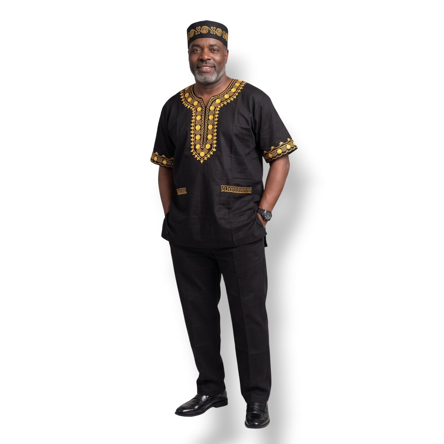 Obinna – Conjunto Africano para Hombre (Camisa y Pantalón)