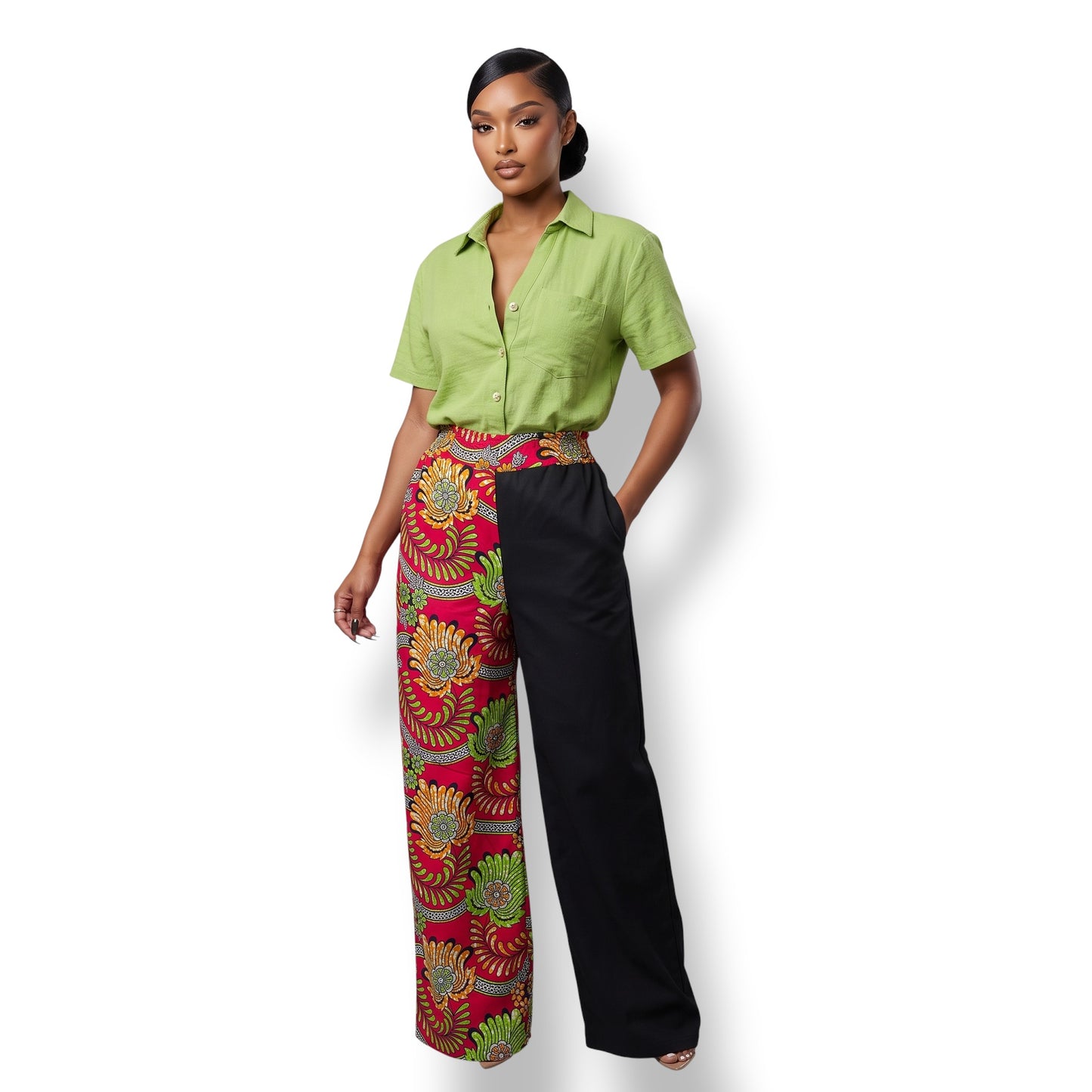 Pantalón Wide Leg “Flor Tropical”