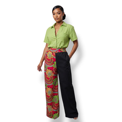 Pantalón Wide Leg “Flor Tropical”