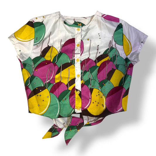 Fiesta – Blusa Ankara de Globos con Nudo