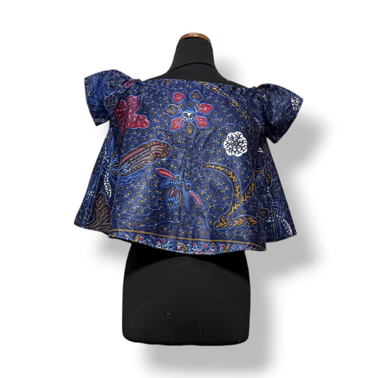Ann – Blusa Afro Niña Ankara Azul