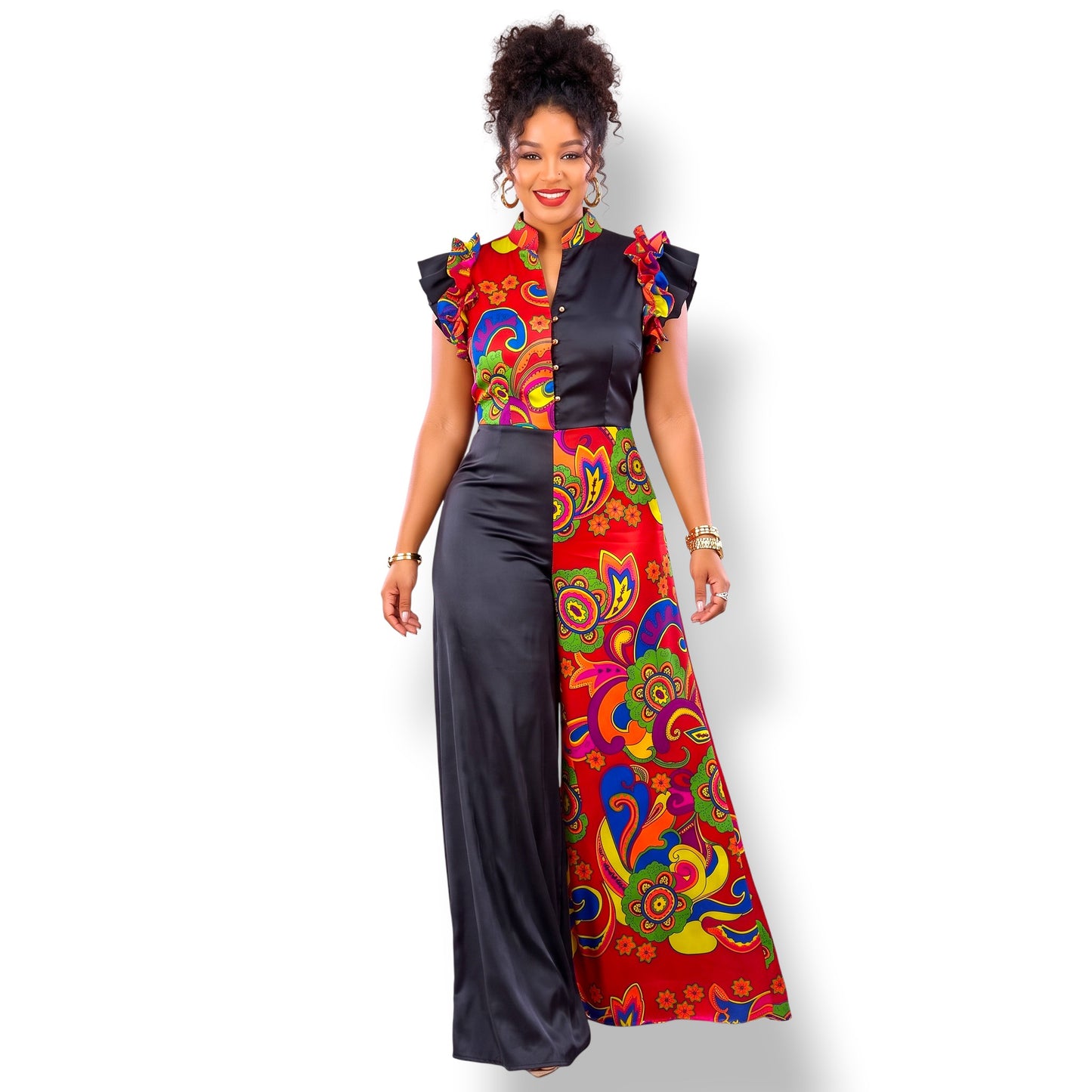 Nadia – Enterizo Maxi Bicolor Paruma y Negro