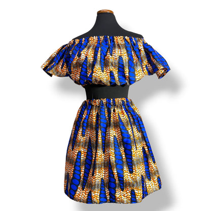 Selene – Set Dos Piezas Ankara Azul y Naranja