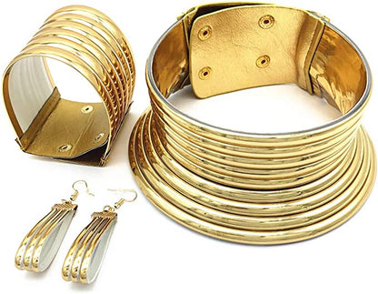 African Choker Gold Set