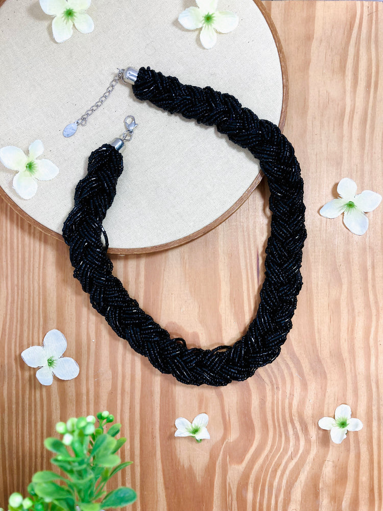 Zoie Black Beads Necklace
